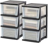 IRIS USA 3-Drawer Plastic Storage D