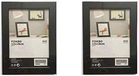 FISKBO 5x7 Inches Wood Picture Frame (Set of 2 Frames) (Black)