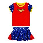 Dreamwave Girls DC Comics Rash Guard Set (Wonder Woman, 3T)