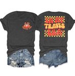 SUPEYA Retro in My Gameday Era T-Shirt Women Football Shirt Team Fan Tshirt Football Lovers Fans Gift Top Grey