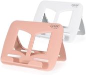 2Pack Protable Book Stand Book Holder Book Rest for Kids Reading Hands Free Cookbook Holder Textbook Stands Music Stand Lightweight easyuse Cute Book Stand Gifts Homeschool (Pink+White 11.82" *8.26")
