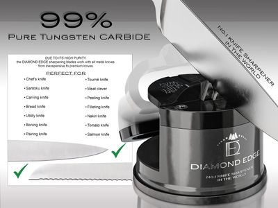 Diamond Edge Knife Sharpener – Black, Precision Blade Honer