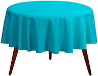 Gee Di Moda Round Tablecloth - 132 Inch Caribbean Round Table Cloth for 72 to 96 Inch Round Tables - Heavy Duty Washable Fabric - for Buffet Table, Holiday Party, Dinner, Wedding & Baby Shower