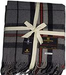 Merino Wool Tartan Blanket - Thompson Grey