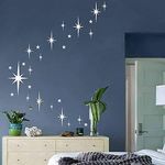 Retro Starburst Mirror Wall Decals 