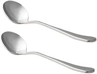 watchget Professional Coffee Cupping Spoon, Round Stainless Steel Spoon for Coffee Tasting,Coffee Scoop for Roasters and Cuppers, Silver, Set of 2