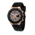 Maserati Stainless Steel Design Date Chronograph Analog Dial Color Skeleton Men Watch - R8871642003, Black Band