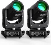 230W LED Moving Head Light, d-mx512 Disco Stage Spot Beam with 24 Prism 4 Control Modes Party Light for Wedding DJ Party Live Band Show (2 pcs)