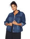 dollhouse womens Dark Plus Denim Jacket, Dark Denim Wash, 2X