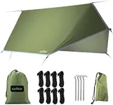 Sunyear Hammock Tent Rain Fly-Camping Hammock Outdoor Tarp-Small Door Design-Keep Side Wind Rain-Best for Backpacking Hiking Camping Survival