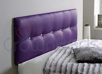 a New Faux Leather City Headboard Available in 2ft6,3ft,4ft,4ft6,5ft,6ft (Purple, 4ft6 (double))