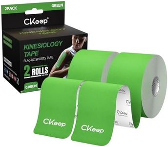 CKeep Kinesiology Tape, Uncut 2 Rolls, Original Cotton Elastic Premium Athletic Tape,Latex Free Hypoallergenic, 2inch x 16ft, Green