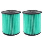 2 Pack Replacement Filter for Craftsman CMXZVBE38753 CRAFTSMAN 3875 HEPA Media Wet Dry Vac Filter for 5 to 20 Gallon Shop Vacuums (9-38753)