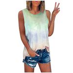 Women's Summer Tank T-Shirt Loose Asymmetrical Hemline Button Front Crop Vest Blouses Blazer V Neck Sleeveless Crop Tanks Top Tunic Twisted Sweatshirt Fitness Gym Yoga Tanks Tshirts