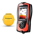 LUCKYLAKER Sonar Kayak Fish Finder Portable Water Handheld Depth Finder Boat Transducer Wireless Fish Finders Sea LCD Screen Fishing