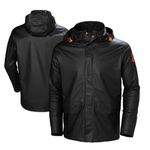 Helly Hansen Workwear Men's Gale Waterproof Rain Jacket, Black, M