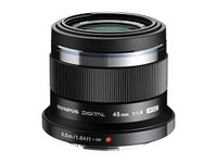 Olympus M. Zuiko Digital ED 45mm f1.8 (Black) Lens for Olympus and Panasonic Micro 4/3 Cameras - International Version (No Warranty)