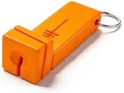 Fly Fishing Accessories - Magnetic Fly Threader Bright Orange, 4-Slot Precision Threading Tool for Fly and Ice Fishing, Lightweight Plastic Hook Threader with Keychain for Wading Low Light Cold Hands