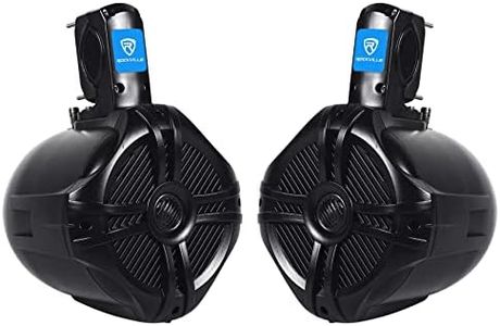 Rockville 2 Pairs RWB65B 6.5" Black Marine Wakeboard Tower Speakers - 1000 Watts