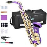EASTROCK Purple/Golden Alto Saxopho