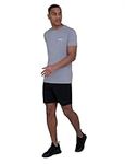 TCA Men's Stamina Short Sleeve Lightweight Running T-Shirt with Zip Pocket - Cool Grey, XL