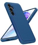 FNTCASE for Samsung Galaxy A35 Case: for Samsung Galaxy A55 Case Dual Layer Heavy Duty Drop Proof Cell Phone Protective Cover | Non Slip Textured Back | Shockproof Rubber Layer | Military Grade-Blue