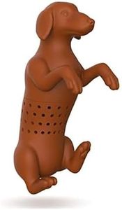 Genuine Fred, HOT DOG, Wiener Dog Reusable Silicone Tea Infuser, Brown, , Fun Gift for Tea Lovers, Clever Kitchen Gadget