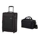 Samsonite Airea - Upright S Toppocket Expandable, Carry-on Luggage, 55 cm, 41/46 L, Black (Black) Airea Cosmetic Case 35 cm Black, Black (Black), 35 cm, Airea Cosmetic Case