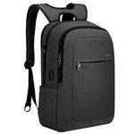 KOPACK Deluxe Black Laptop Backpack Travel Business Trip Computer Daypack Bag, Grey Black, 17, Daypack Backpacks