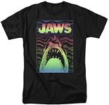 Jaws Neon Line Art Poster Unisex Ad