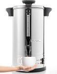 SYBO 2024 Upgrade SR-CP100B Commercial Grade Stainless Steel Percolate Coffee Maker Hot Water Urn for Catering, 100-CUP 16 L, Metallic