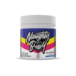 Naughty Boy Cell Swell Technology, Non Stimulant Pre Workout - Pump, Performance & Focus. L-Citrulline 6g, Beta Alanine 3.2g and Added Arginine, 400g - 25 Servings (Blue Razz Bon Bons)