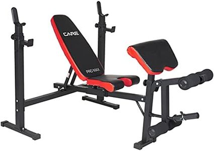 CARE FITNESS - Banc de musculation - Pro max - Banc de musculation pliable - Appareil musculation complet : Abdos, Pectoraux, etc. - Musculation à Domicile