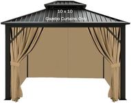 Gazebo Curtains Outdoor Waterproof,