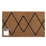 LP Doormats - large coir door mat - heavy duty nonslip doormat - large door mats size 75 x 45cm - indoor door mat - outdoor sheltered use welcome mat - front door mats (Boho Diamond)