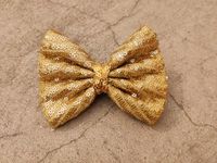 Trend By Kimaayra Luxury Sequins Hair Bow Alligator clip for Women and Girls, Gift for her, Gift for women, 1 Hair Bow, Free Size (Golden)