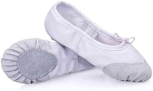 Daydance White Girls Ballet Slippers Soft Split Sole Ballet Flats Dance Shoes