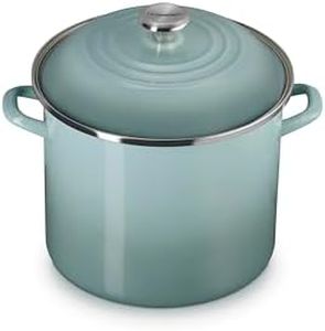 Le Creuset Enamel on Steel Traditional Stockpot, 12 qt., Sea Salt with Stainless Steel Knob