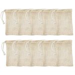 10 Pack Natural Sisal Soap Saver Bag Zero Waste Mesh Bar Soap Loofah Holder Pouch for Shower