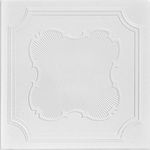 A La Maison Ceilings R74 Coronado Foam Glue-up Ceiling Tile (128 sq. ft./Case), Pack of 48, Plain White