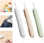 IONPSHG 2-in-1Needle Threader Seam Rippers Kit Stretchable Sewing Tool,Integrated Seam Remover Needle Threading Opener Sewing Device for Hand Sewing Crafting Knitting Cross Stitch Quilting Supplies (3)