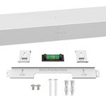 Soundbar Mount for Sonos Ray Sound Bar Includes All Necessary Mounting Hardware, Floating Style Soundbar Wall Bracket for Under TV or Above, Easy To Install, White