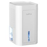 LOEFME 1000ml Mini Dehumidifier, 7-Color LED lights Dehumidifiers for Home Damp, Portable and Quiet Dehumidifier White, Suitable for Bedroom, Bathroom, Wardrobe, Cloakroom, RV