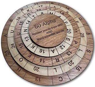 60 Alpha – Creative Crafthouse Wooden Number and Word Puzzle - Handmade Puzzle with Beautiful Appearance and Quality