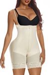 YIANNA Body Shaper For Women's Shaping Bodysuits Shapewear Tummy Control Firm High Compression Faja Colombiana Waist Cincher Shorts Beige 2XL 7257