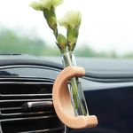 Car Vent Flower Vase, Glass Car Flower Vase Clip, Car Vase Vent Clip, Glass Test Tube Bud Vase, Car Flower Vase Clip Holder For Auto Interior Decoration