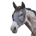 WeatherBeeta Deluxe Stretch Bug Eye Saver with Ears, Grey/Black, Cob