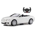 PowerTRC Full Functional GT Speed Bentley Continental Official Licensed by Bentley RC Vehicles Battery Operated 1:12 Scale for Kids (White)