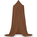 Deryan Vintage Mosquito Net 245 cm - Bed Canopy - Insect Protection Net Canopy - Caramel