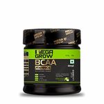 Megagrow Advance BCAA Intra/Pre Workout Supplements for Men Women|Green Apple Flavored,400g-29 Servings-with Zero Sugar Added & Amino Acids-Leucine,L-Glutamine & L-Citrulline